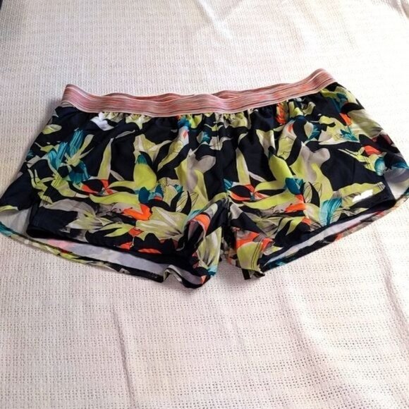 Avia Multicolored Oasis Lined Elastic Waist Athletic Sz XXL Shorts - Picture 1 of 6